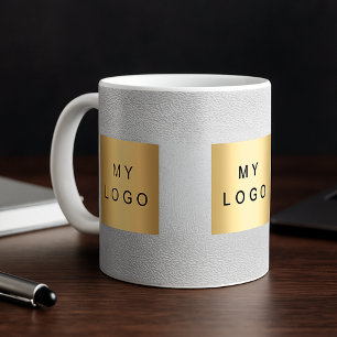 Silver logotyp kaffemugg
