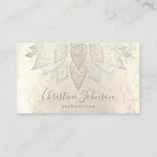 silver lotus esthetician skincare visitkort