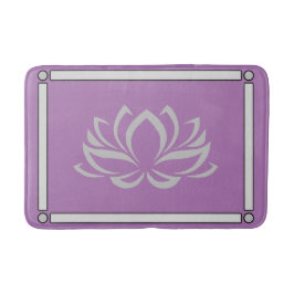 Silver Lotus på Lavender Bath Mat Badrumsmatta
