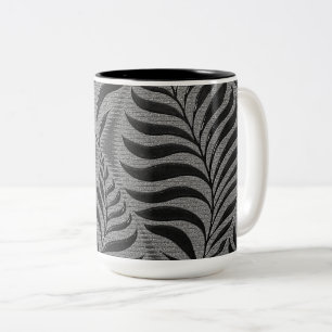 Silver Löv Motif Två-Tonad Mugg