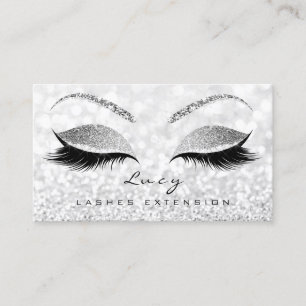 Silver Lucy för grått för glitter för snärt f Visitkort