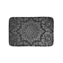 Silver Mandala Bath Mat