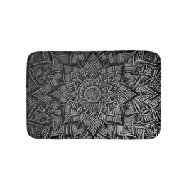 Silver Mandala Bath Mat Badrumsmatta