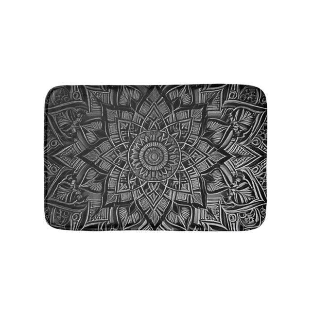 Silver Mandala Bath Mat Badrumsmatta (Framsidan)