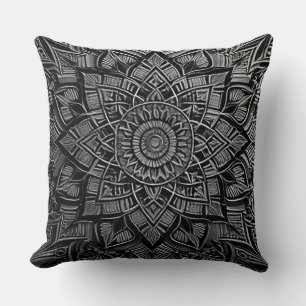 Silver Mandala Kudde