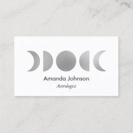 Silver Måne fasas Astrologi Yoga Holistic Healer Visitkort