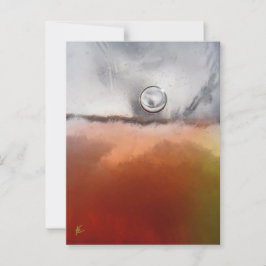 Silver Måne Flyter över Röda havet Vykort