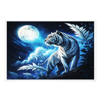 Silver Måne Fototryck