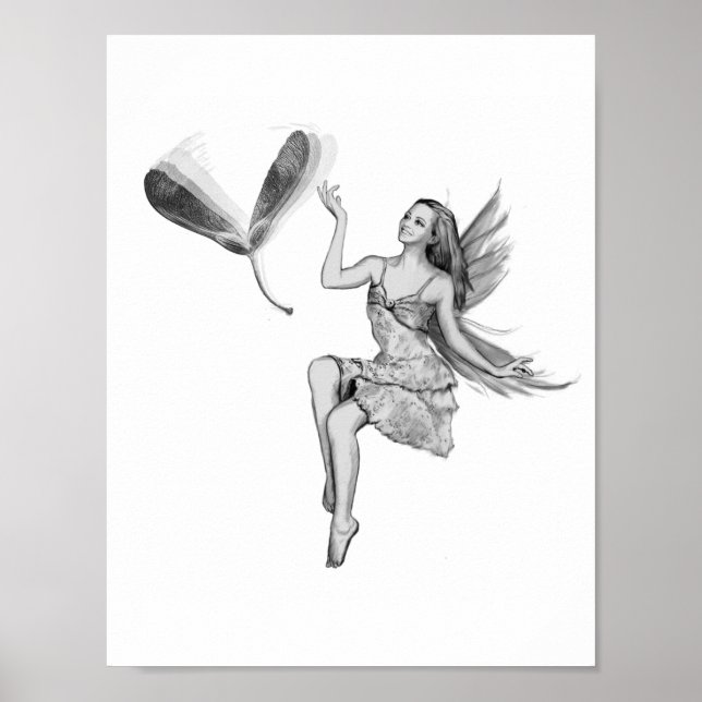 Silver Maple Fairy with Seeds Poster (Framsidan)