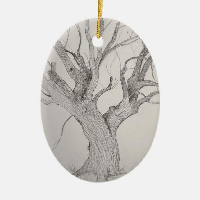 Silver Maple Julgransprydnad Keramik (Framsidan)