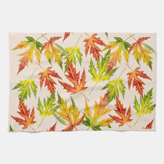 Silver Maple på ett köksduk Kökshandduk (Horisontell)