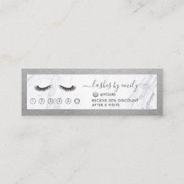 Silver & Marble Eyelash Beauty Specialty Mini Visitkort