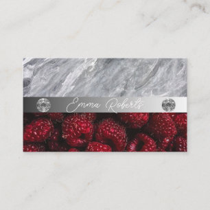 Silver Marble Rosa Diamond Coach Affärskort Visitkort