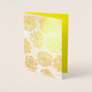 Silver Marigolds Folierat Kort