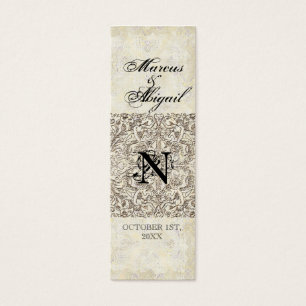 Silver, Märkrn Monogrammed Favor Gift Litet Visitkort