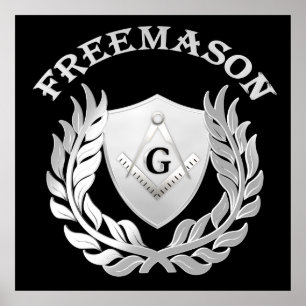 Silver-masonry-symbol Poster