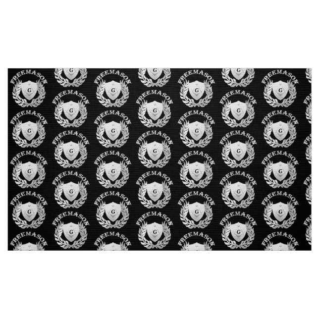 Silver-masonry-symbol Tyg (Fat Quarter)