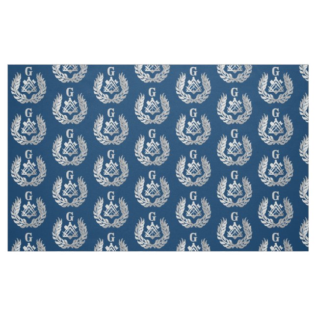 Silver-masonry-symbol Tyg (Fat Quarter)