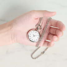 Silver Matellic Necklace Watch for women gifts