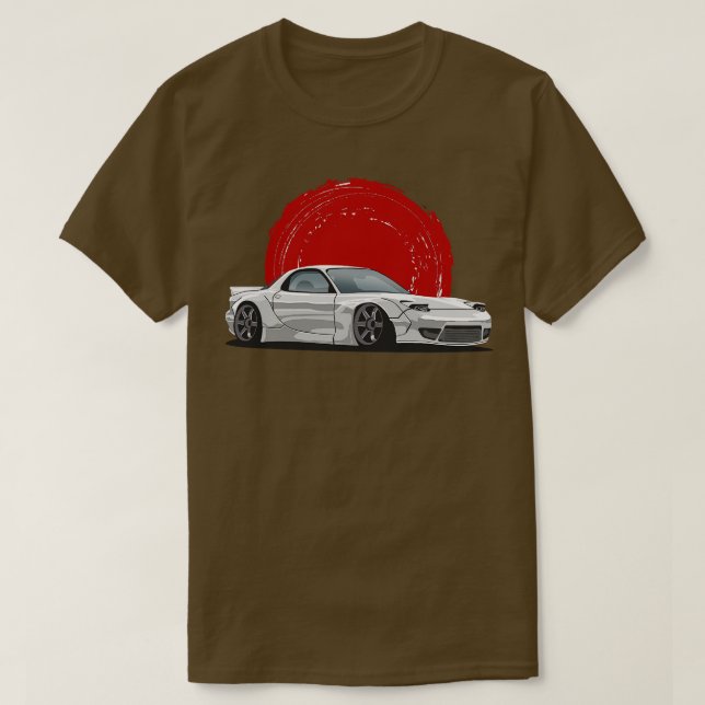 Silver Mazda RX7 fd T Shirt (Design framsida)
