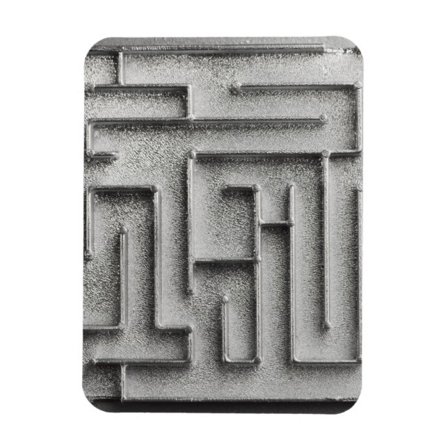 Silver maze magnet (Vertikal)