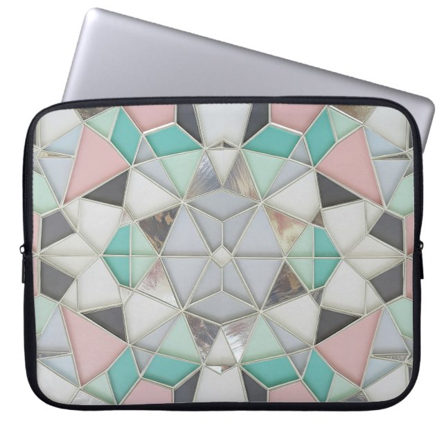 silver med en aning rosa laptop fodral (Framsidan)