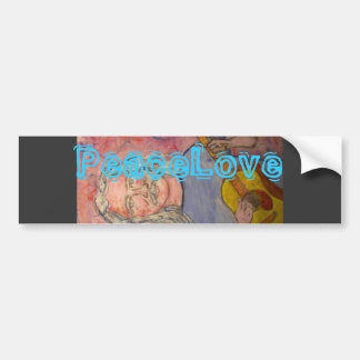 silver med folkrocker PeaceLove Bildekal