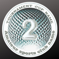 Silver medalj 2:a ställe-segraren runt Sticker