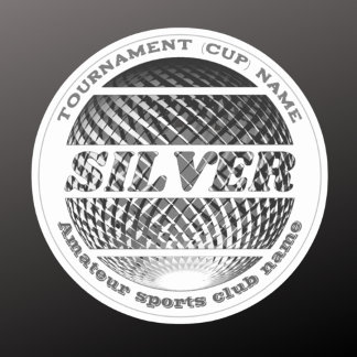 Silver medalj 2:a ställe-vinnarrundan klistermärken