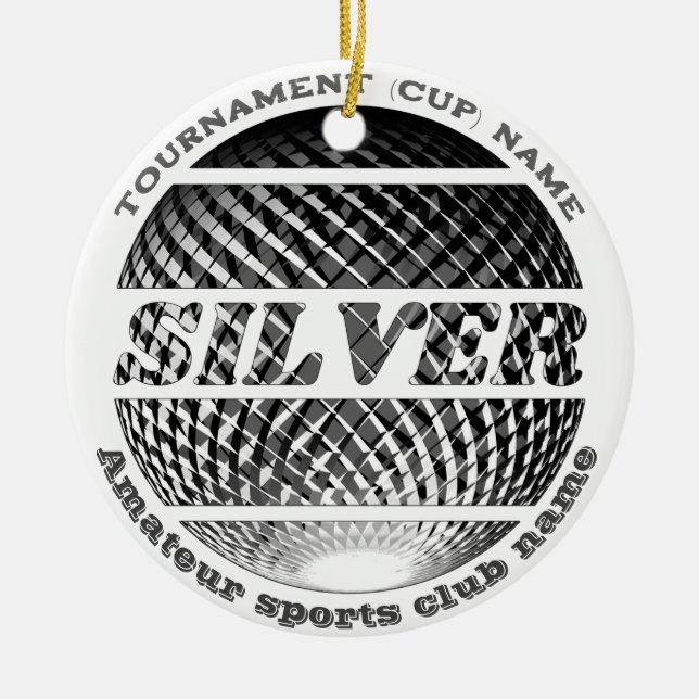 Silver medalj, vinnare 2:a ställe julgransprydnad keramik (Framsidan)