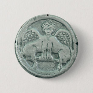 Silver medallion griffin sym, romersk soldat knapp