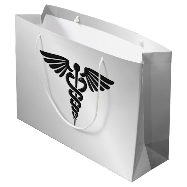 Silver Medical Caduceus (Baksidan Vinklad)