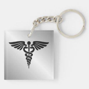 Silver Medical Caduceus