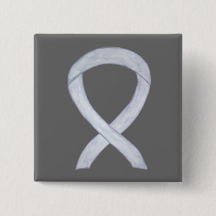 Silver Medvetenhet Ribbon Anpassningsbar Art Stift Knapp