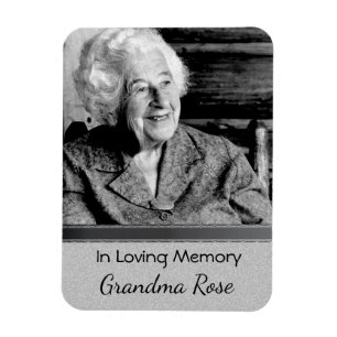 Silver Memoriam Magnet för Mor eller mormor