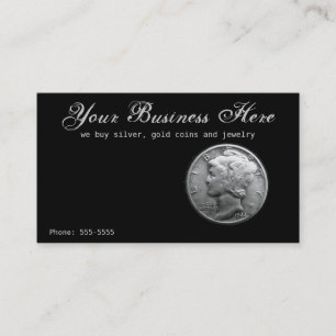 Silver Mercury Dime Buy Sell Mynt Precious Metall Visitkort