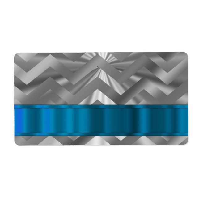 Silver metaliskt tittar chevron fraktsedel (Framsidan)