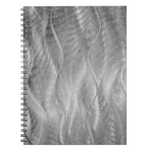 Silver Metall Abstrakt Anteckningsbok