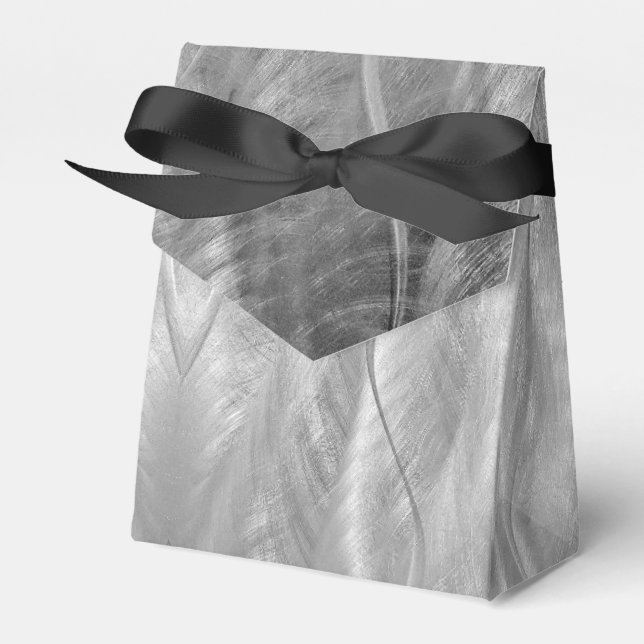 Silver Metall Abstrakt Presentaskar (Framsidan Sidan)