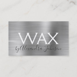 Silver Metall Beauty Vax Visitkort