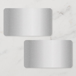 Silver Metall Blank Visitkort