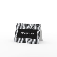 Silver Metall Pub Mitzvah Tackkort II