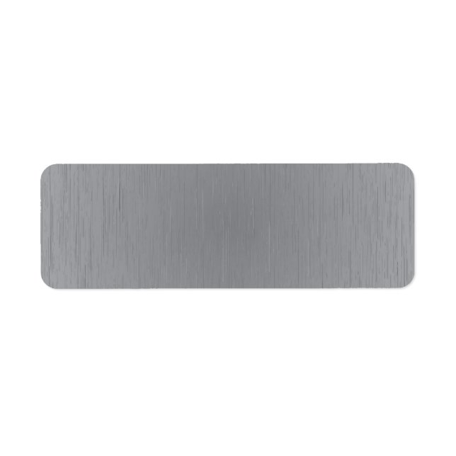 Silver Metall utseende Returadress Etikett (Framsidan)