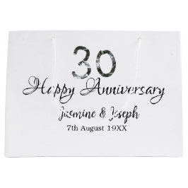 Silver Metallic 30:e Lycklig-årsdagen, lägg till n