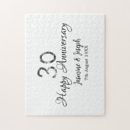 Silver Metallic 30:e Lycklig-årsdagen, lägg till n Pussel