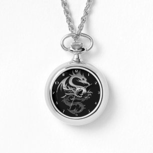 Silver Metallic Dragon Armbandsur