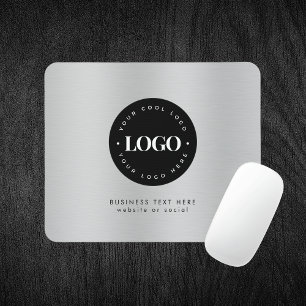 Silver Metallic Grått Add Company Anpassningsbar L Musmatta