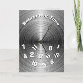 Silver Metallic Pension Clock Kort