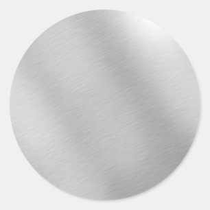 Silver-Metallic Runt Klistermärke