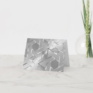 Silver Metallic Search Star of David - tackkort Kort